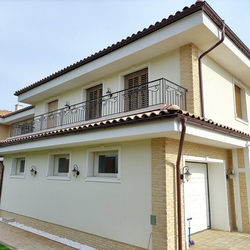 Forged balcony railing made for a family house near Košice Forged balcony railing made for a family house near Košice