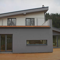 A modern wrought iron railing A modern wrought iron railing