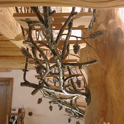 Rune kovan schodisko Strom - detail - luxusn schodisko v poovnckej chate