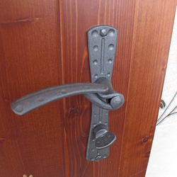 A wrought iron handle A wrought iron handle