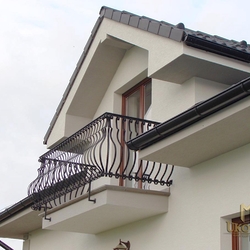 An exterior balcony railing An exterior balcony railing