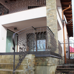 Forged exterior railings - family house Forged exterior railings - family house