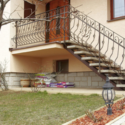 A wrought iron railing - family house A wrought iron railing - family house