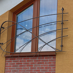 An exterior railing An exterior railing