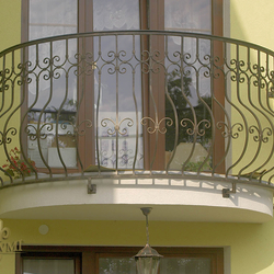 A curved railing - balcony A curved railing - balcony