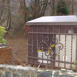 A wrought iron case for an electric meter A wrought iron case for an electric meter