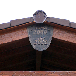 A wrought iron coat of arms A wrought iron coat of arms