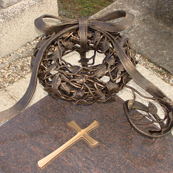 A wrought iron wreath A wrought iron wreath
