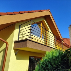 Design balcony railing in modern style - forged railing for the exterior Design balcony railing in modern style - forged railing for the exterior