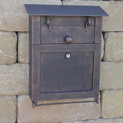 A wrought iron post box from UKOVMI A wrought iron post box from UKOVMI
