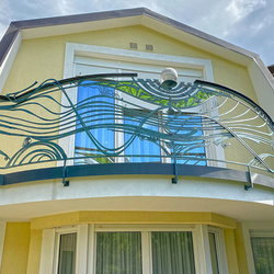 Balcony railing as a work of art designed by a renowned artist Balcony railing as a work of art designed by a renowned artist