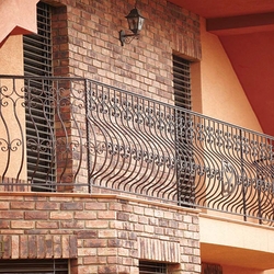 A wrought iron railing - balcony A wrought iron railing - balcony