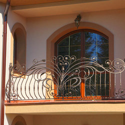 An exterior balcony railing - romantic railing An exterior balcony railing - romantic railing