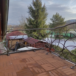 Luxurious balcony railing - hand-forged tree branches Luxurious balcony railing - hand-forged tree branches